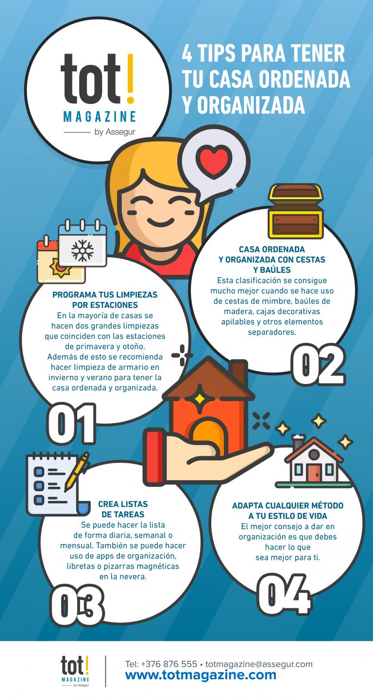 InfografÍa 4 Tips Para Tener Tu Casa Ordenada Y Organizada Totmagazine By Assegur Andorra 0517